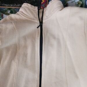 Cream Zip-Up Hoodie